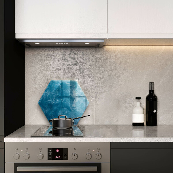 Cache plaque de cuisson L'eau bleue