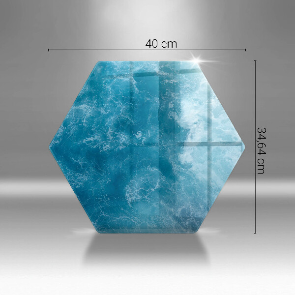 Cache plaque de cuisson L'eau bleue