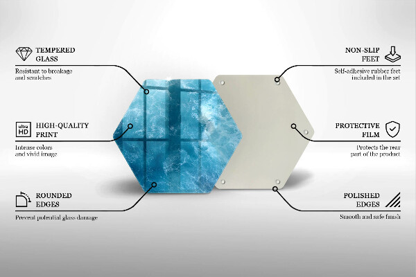 Cache plaque de cuisson L'eau bleue