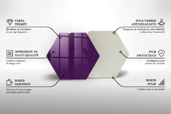 Protège plaque de cuisson Couleur violette