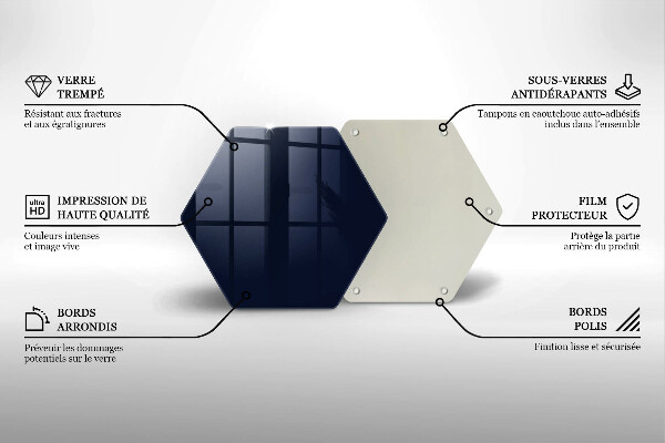 Protège plaque de cuisson bleu marine