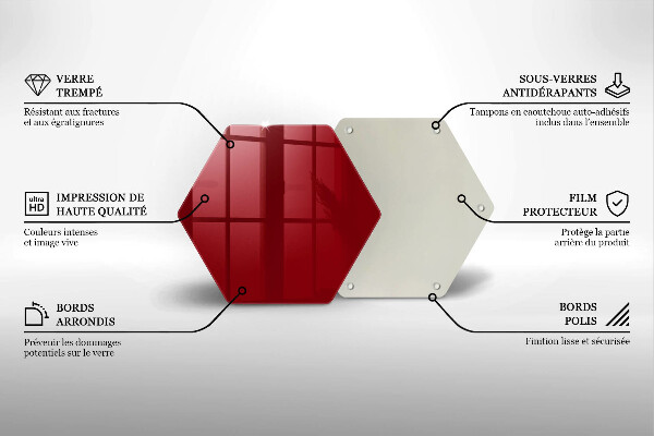 Protège plaque de cuisson couleur rouge