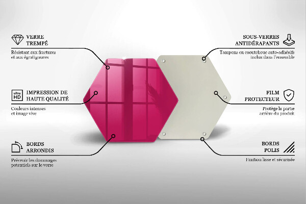 Protège plaque de cuisson Couleur rose