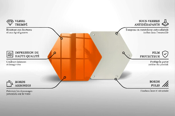 Protège plaque de cuisson couleur orange