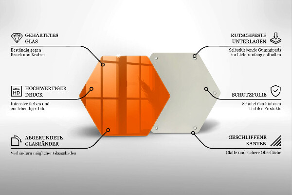 Protège plaque de cuisson couleur orange