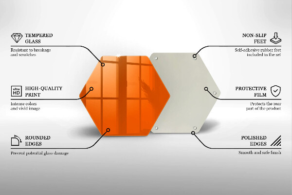 Protège plaque de cuisson couleur orange