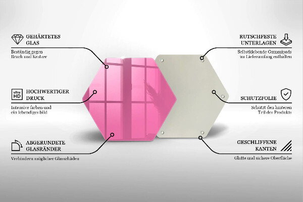 Protège plaque de cuisson Couleur rose