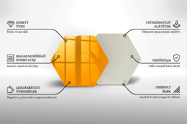 Protège plaque de cuisson Couleur jaune foncé