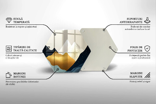 Protection plaque induction Montagnes abstraites