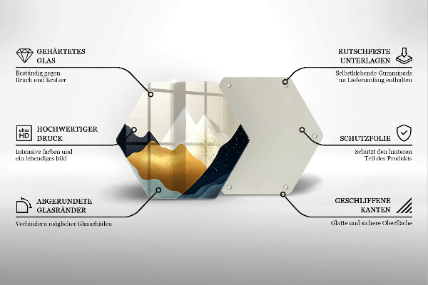 Protection plaque induction Montagnes abstraites