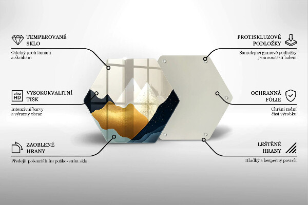 Protection plaque induction Montagnes abstraites