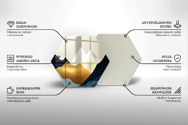 Protection plaque induction Montagnes abstraites