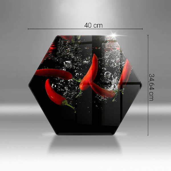 Cache plaque de cuisson Piments dans l'eau