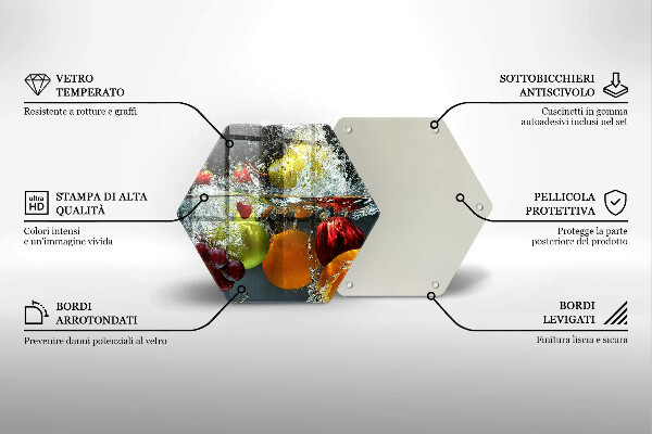 Cache plaque de cuisson Fruits juteux dans l'eau