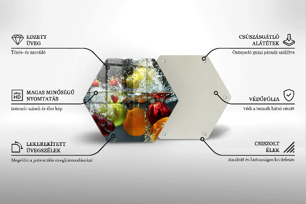 Cache plaque de cuisson Fruits juteux dans l'eau