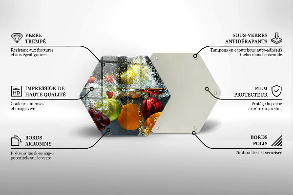 Cache plaque de cuisson Fruits juteux dans l'eau