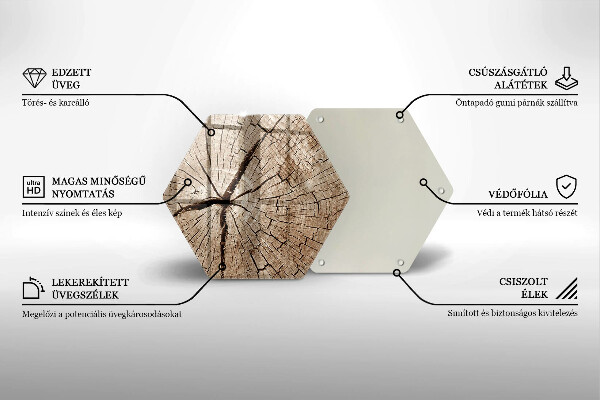 Cache plaque de cuisson Coupe transversale d'un arbre