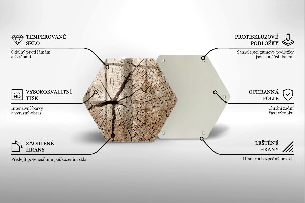 Cache plaque de cuisson Coupe transversale d'un arbre