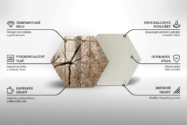 Cache plaque de cuisson Coupe transversale d'un arbre