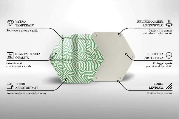 Cache plaque de cuisson Lignes abstraites