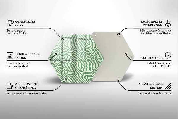 Cache plaque de cuisson Lignes abstraites