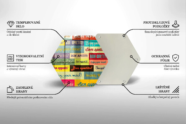 Cache plaque de cuisson Sous-titres Bon appétit langues