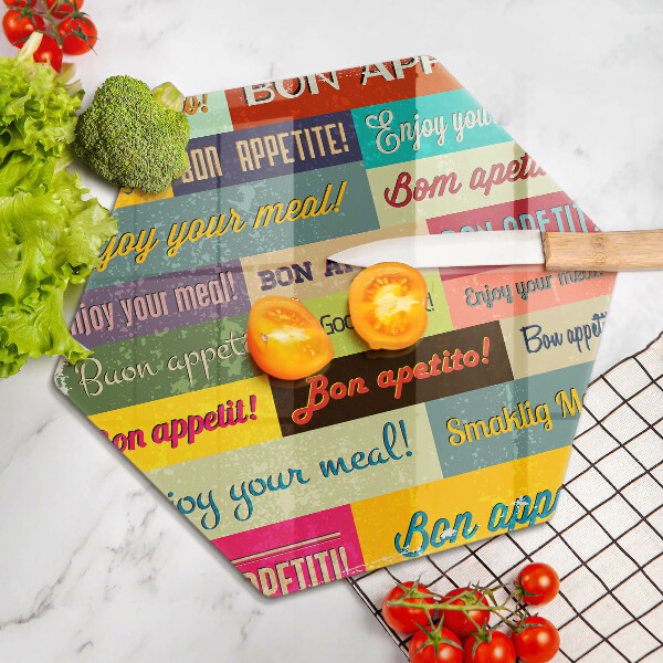 Cache plaque de cuisson Sous-titres Bon appétit langues