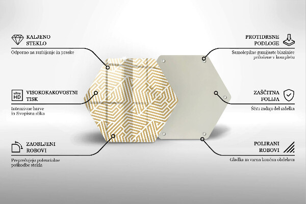 Cache plaque de cuisson Lignes géométriques