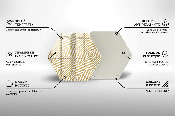 Cache plaque de cuisson Lignes géométriques