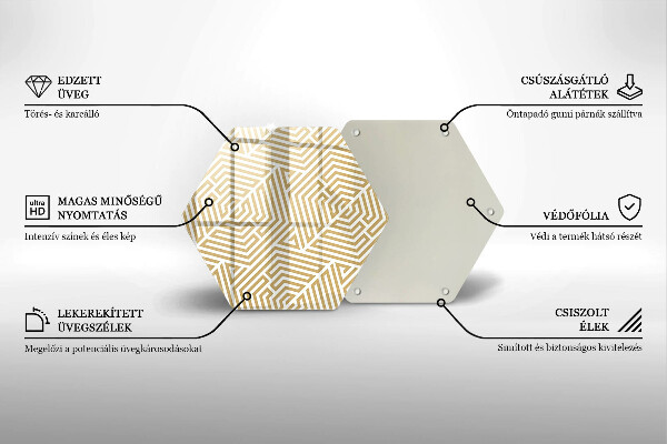 Cache plaque de cuisson Lignes géométriques