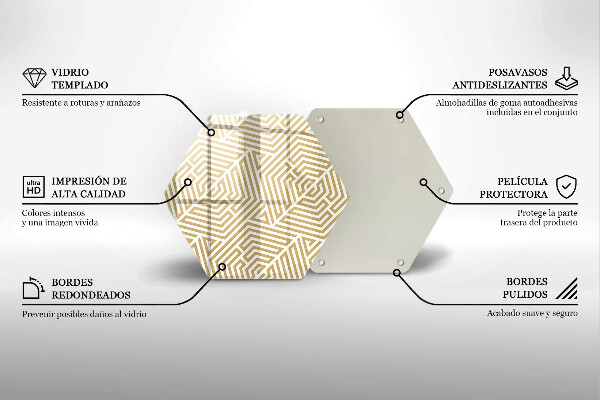 Cache plaque de cuisson Lignes géométriques