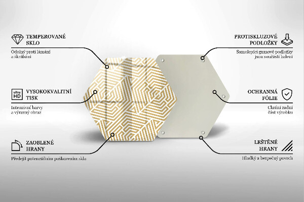 Cache plaque de cuisson Lignes géométriques