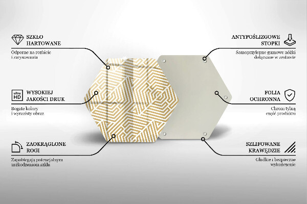 Cache plaque de cuisson Lignes géométriques