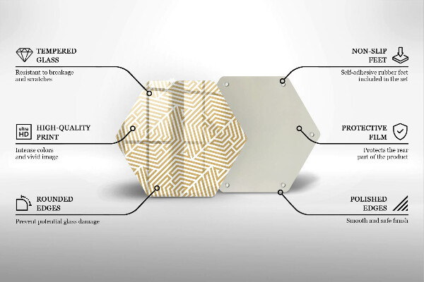 Cache plaque de cuisson Lignes géométriques