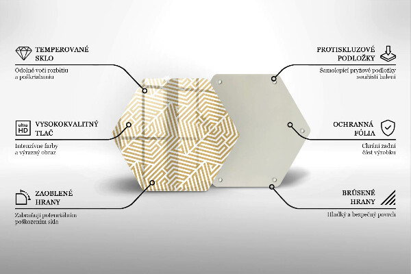 Cache plaque de cuisson Lignes géométriques