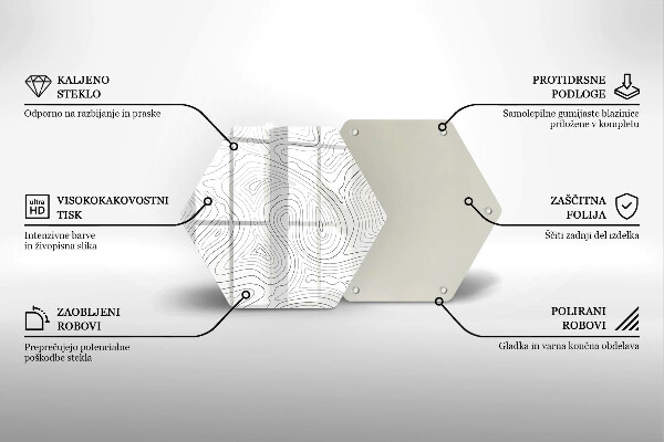 Cache plaque de cuisson Formes abstraites