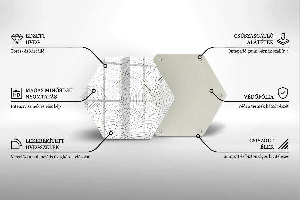 Cache plaque de cuisson Formes abstraites