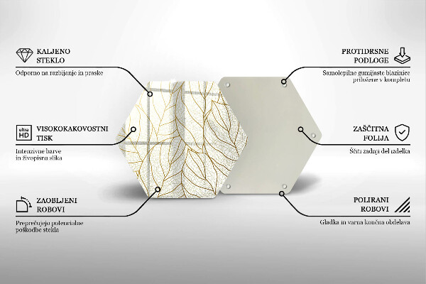 Cache plaque de cuisson Modèle de feuilles de dessin au trait