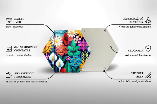 Cache plaque de cuisson Illustration de prairie de fleurs