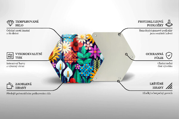 Cache plaque de cuisson Illustration de prairie de fleurs