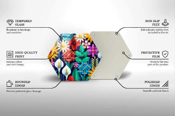 Cache plaque de cuisson Illustration de prairie de fleurs