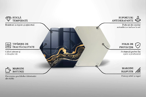 Cache plaque de cuisson Lignes dorées abstraites