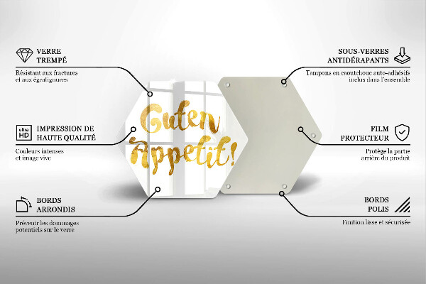Cache plaque de cuisson L'inscription Guten Appetit!