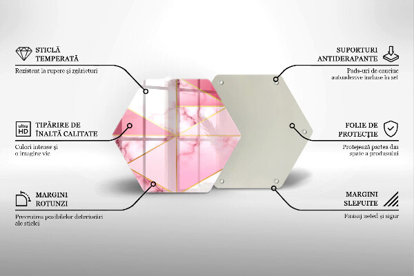 Cache plaque de cuisson Marbre géométrique