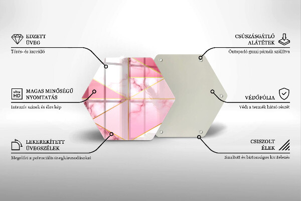 Cache plaque de cuisson Marbre géométrique