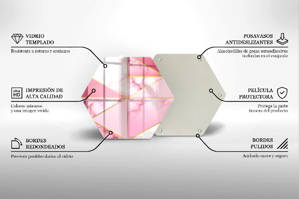 Cache plaque de cuisson Marbre géométrique