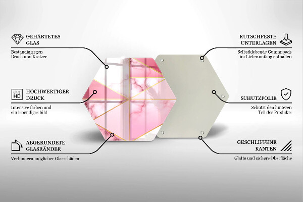 Cache plaque de cuisson Marbre géométrique