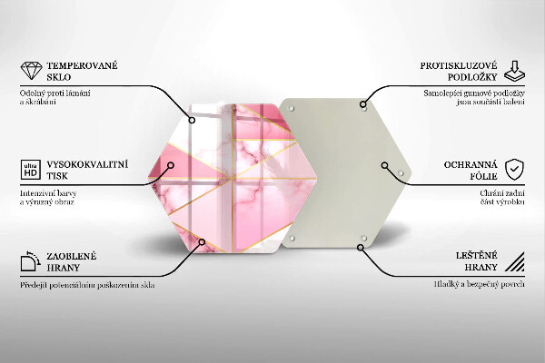 Cache plaque de cuisson Marbre géométrique