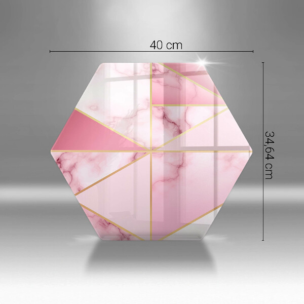 Cache plaque de cuisson Marbre géométrique