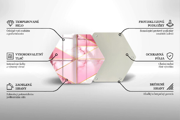 Cache plaque de cuisson Marbre géométrique